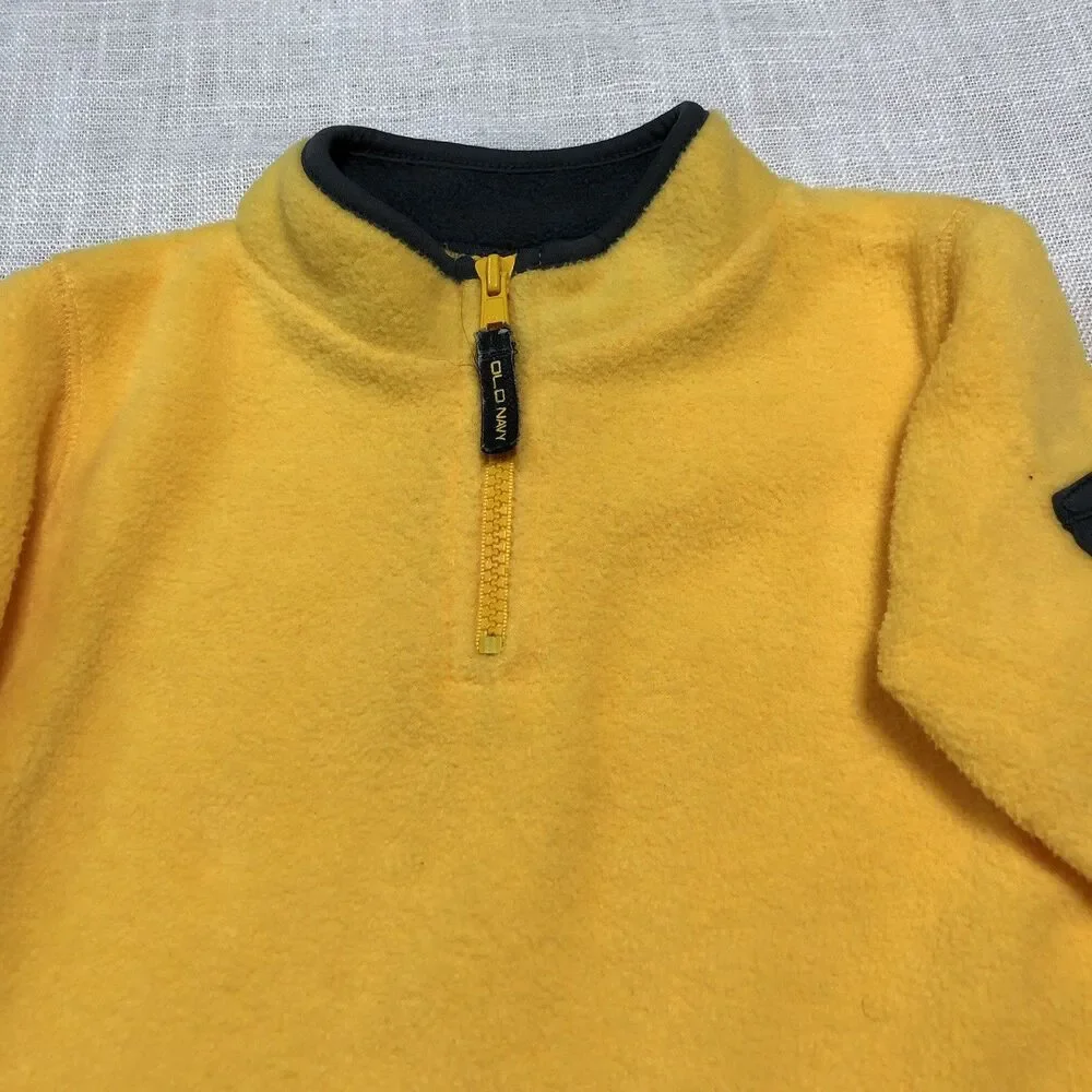 VTG Y2K Old Navy 1/4 Zip Fleece Sweatshirt Toddler 12-18 Months Pullover Cozy
